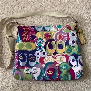 Coach Poppy Graffiti Crossbody Purse